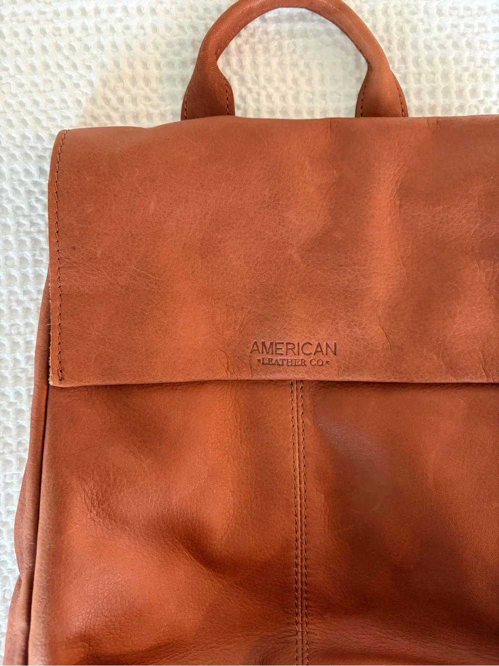 American Leather Co. Cognac Leather Backpack